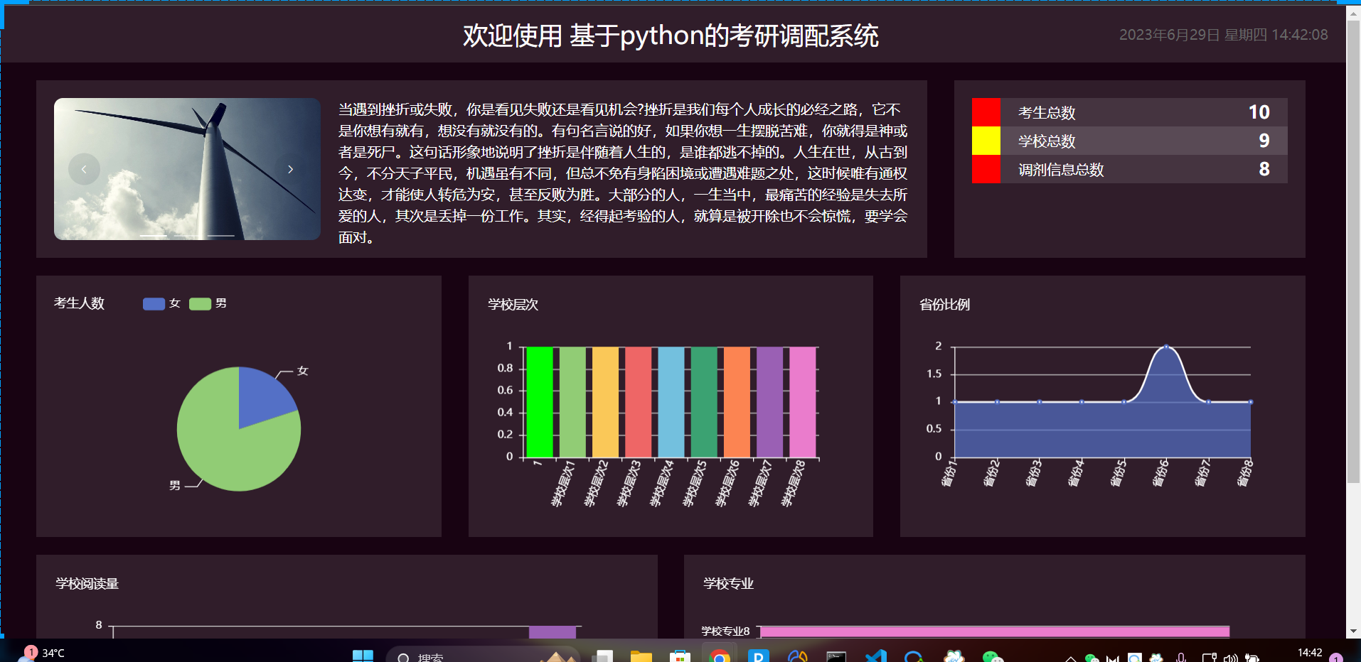 [含文档+PPT+源码等]精品基于Python的考研调配系统考试成绩招生调剂-爬虫可视化大屏[包运行成功+永久免费答疑辅导]