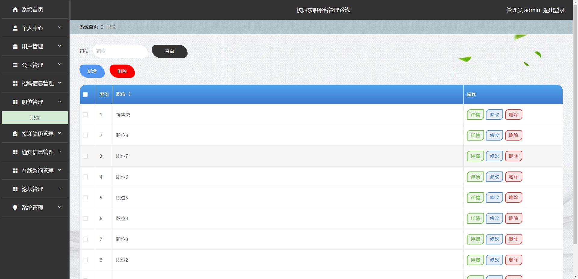 [含文档+PPT+源码等]精品Nodejs实现的校园求职平台管理系统App[包运行成功+永久免费答疑辅导]